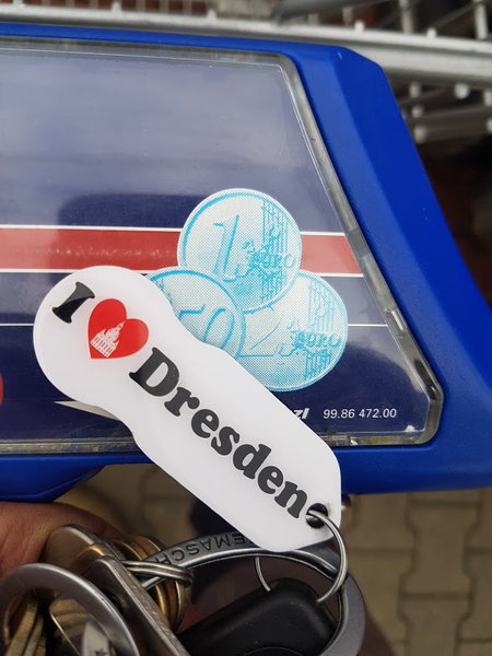 Einkaufswagenlöser 'I Love Dresden'